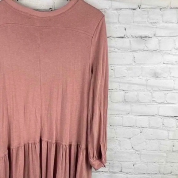 Free People Beach Jilly Midi Rose Blush Dress Size Large - Picture 10 of 13